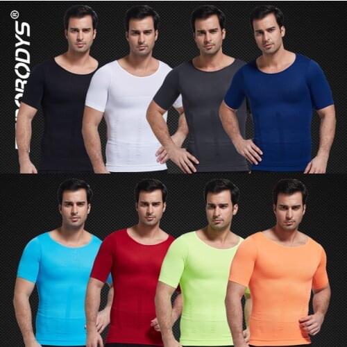 Mens corsets seamless short-sleeved mens corset abdomen slimming body shapers 364 ZEROBODYS