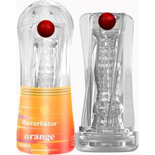 Soft Pussy Masturbatings Sex Trainer Glans Ball Stimulator Vacuum Sex Cup Sex Toys For Men Male Masturbation Cup Transparent