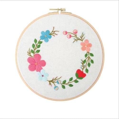 20x20cm Flower Shop Plant Series European embroidery kit simple three-dimensional embroidery Ribbon kit embroidery needlework