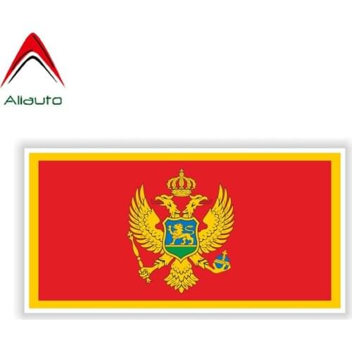 Aliauto Funny Montenegro Flag Body Window Car Stickerwaterproof Sunscreen Anti-UV Reflective Decal Accessories,14cm*7cm