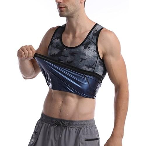 YAGIMI New Camouflage Man Tank Top Lose Weight Body Shaper Slimming Waist Trainer Shapewear Fajas Sweat Sauna Vest