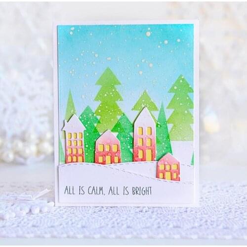 Double Tree Plastic Stencils For DIY Scrapbooking Decorative Embossing Suit Paper Card Die Cutting Templates Drawing Sheet 2019