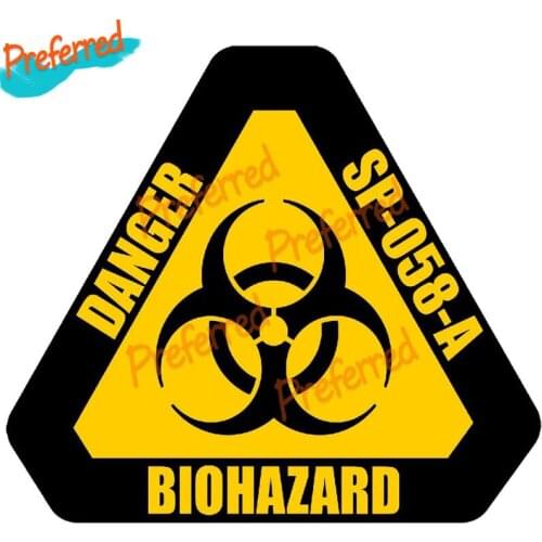 DANGER BIOHAZARD Sign Warning Mark Decal Motocross Racing Laptop Helmet Trunk Wall Vinyl Car Sticker Die Cutting