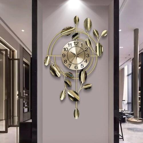 Luxury art decoration clock living room household fashion creative wall clock silent bedroom clock wall decoration Pendant
