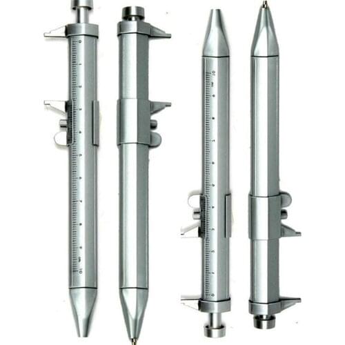 Caliper Pen Plastic 0.5mm Roller ​Ball Pen Gauging Tools 1PC Portable Multifunction Student Supplies Vernier Caliper