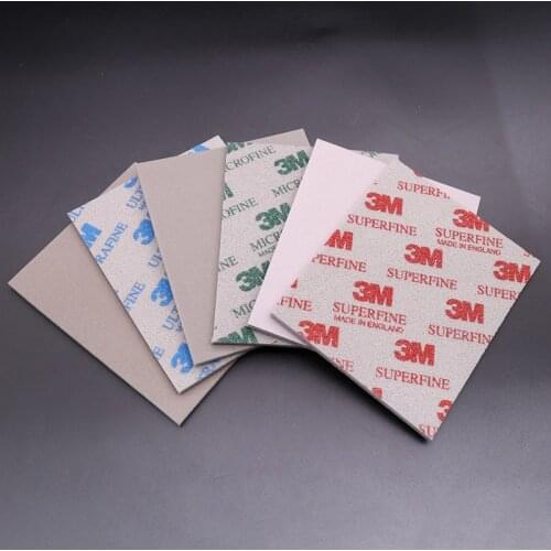 3M Softback Sanding Sponge Sandpaper Green 02600-(1200-1500), Blue 02601-(800-1000), Red 02602-(500-600) For Model Polishing