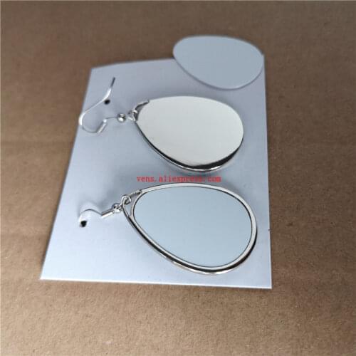Sublimation blank dangle earrings Water drop shape drop earring for hot transfer printing consumables wholesales 20pair/lot