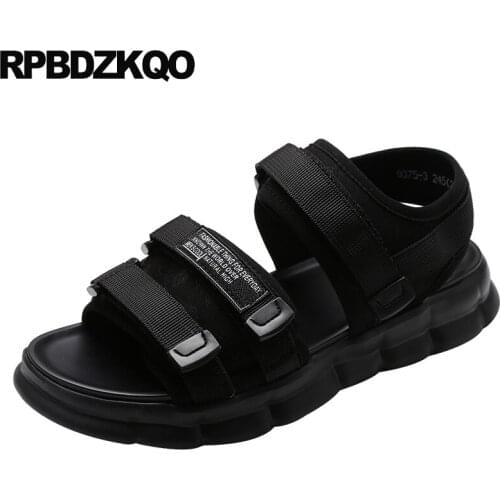 Black platform designer shoes men high quality summer mesh italian sneakers famous brand sport sandals water luxury flat native