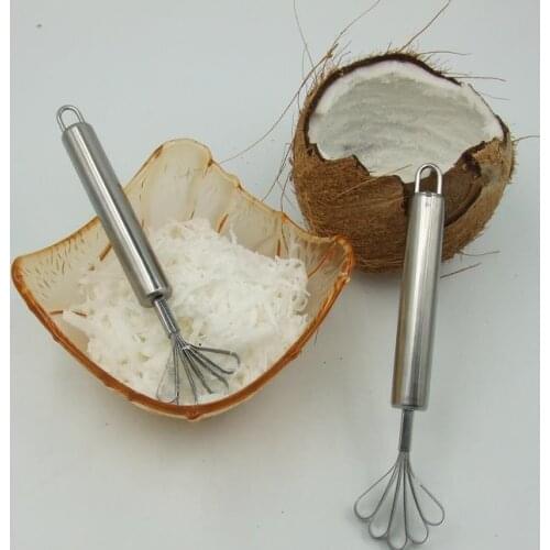 1PC Stainless Steel Coconut Potato Graters Coconut Handmade Fish Scales Tools Kitchen Gadgets Easy to hang 18*4cm QA 082