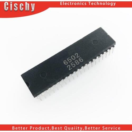 1pcs/lot 6502 MOS6502 6502AD R65C02AP MOS-6502 6502B = UM6502 SY6502 DIP-40 In Stock