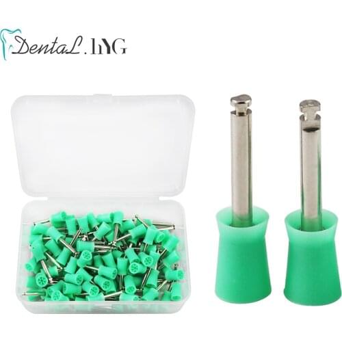 100Pcs/Box Dental Polishing Cup Latch Type Rubber Tooth Polish Polishing Brush Prophy Cup For Low Speed Handpiece Oral hygiene