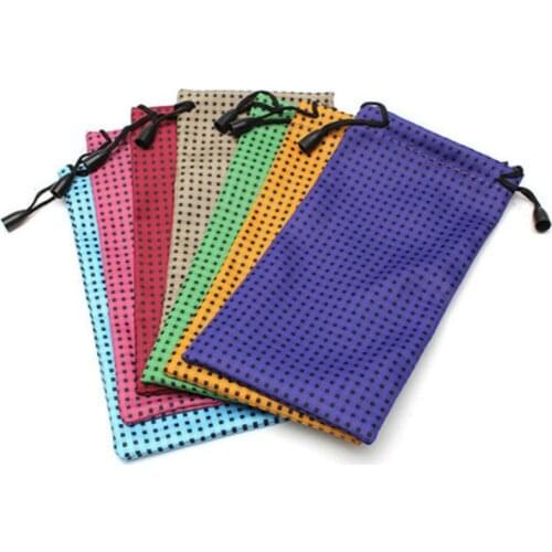 100 pcs/lot DIY Watch Phone Glasses Case Soft Waterproof Cloth Sunglasses Bag Glasses Pouch Eyeglasses Cases Mixed Colors