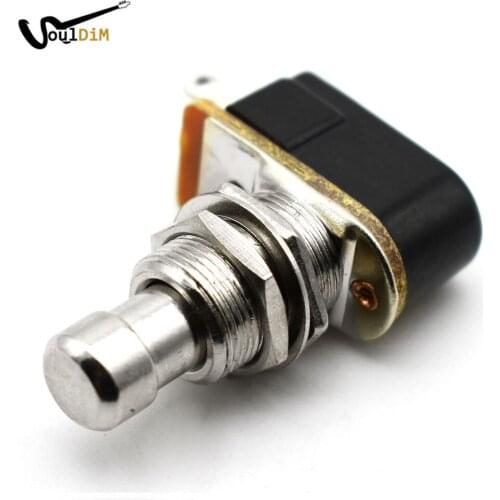 15pcs Electric Guitar Effects Pedal Box Momentary Spst Button Stomp Foot Switch Push Button Black