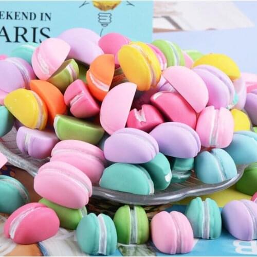 20pcs/lot Kawaii Macaron Decoration Crafts Flatback Resin Cabochon Embellishments For Scrapbooking DIY Accessories