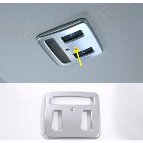 ABS Rear Roof Reading Light Frame Cover Trim for Land Rover Discovery 5 LR5 L462 2017-2020 Matte Chrome Car Interior Accessories