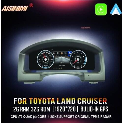 AISINIMI Android 12.3" For Toyota Land Cruiser 2019 LCD Instrument Dashboard Display Head Unit Navigation Car gps Multimedia