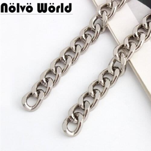 1-5-10 meters 3mm thick 11mm width Silver chains Aluminum Purse charm chain High quality chain