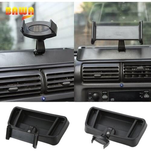 BAWA Car IPad Mobile Phone Holder Stand Bracket with Storage Box Accessories For Jeep Wrangler TJ 1997-2006