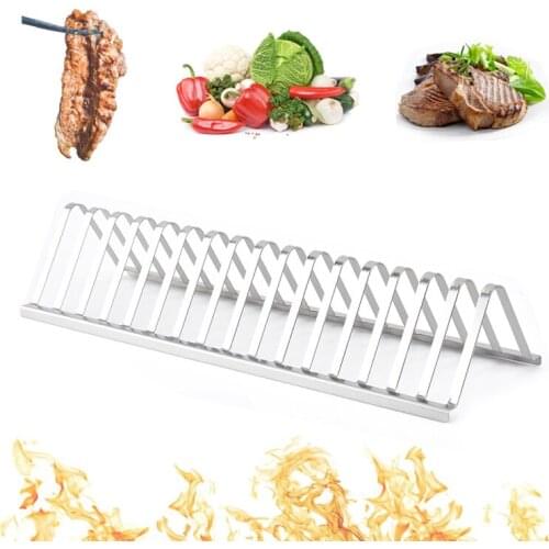 Roast Meat Dish Non-Stick Coating Barbecue Net Collapsible Toasted Chicken Legs Shelf Chicken Tray Kitchen Outdoor BBQ Food Tool