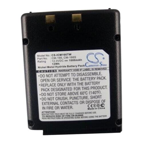Cameron Sino 1000mAh battery for ICOM IC-A22 IC-A22E IC-A3 IC-A3E CM-166 CM-166S Two-Way Radio Battery