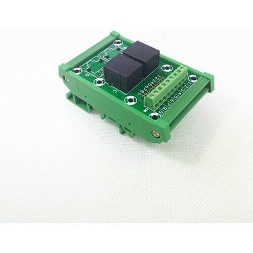 DIN Rail Mount RJ45 Module,RJ45 8P8C Right Angle Jack 2-Way Buss Breakout Board, Terminal Block, Connector
