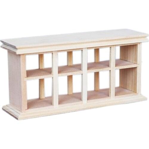 FBIL-1: 12 Dollhouse Miniature Wooden Storage Rack Grid Shelves Doll House Wall Rack Dollhouse Furniture Accessories