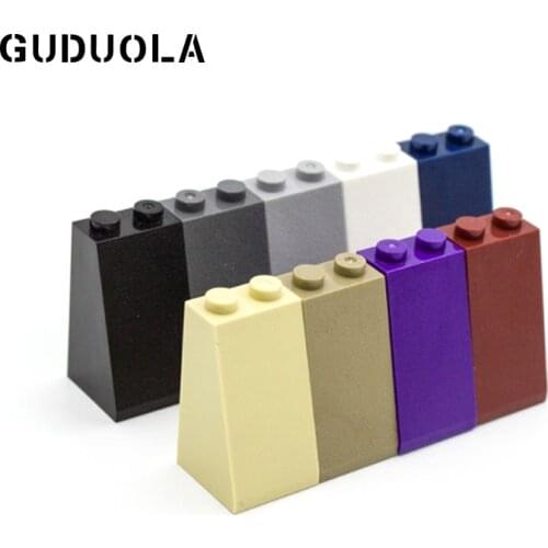 Guduola Slope 2x2x3 (75°) Solid Studs (98560) MOC Brick Building Block DIY Educational Toys Parts 10pcs/LOT