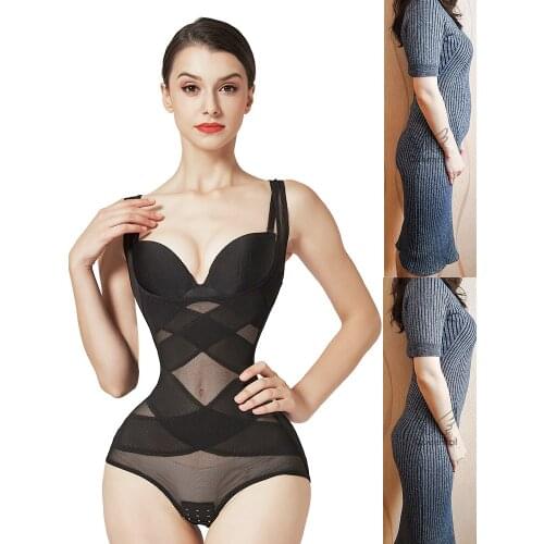 Siamese slimming underwear waist trainer sexy lingerie body shaper butt lifter tummy shaper corset for posture body shapewear