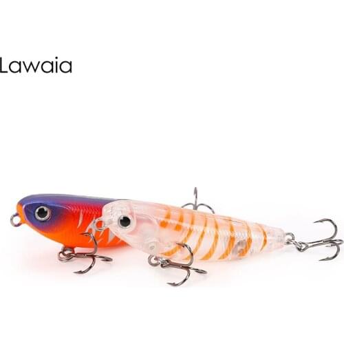Lawaia Fishing Lures Mini Floating Water Pencil 5cm/5g Word Dog Swimming Posture Luya Colorful Lure Swimbait Eyes For Crankbaits