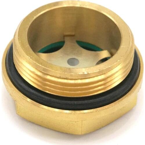Thread M30x1.5mm Metric Male Brass Oil Level Sight Glass Window Hex Head For Air compressor Gearbox