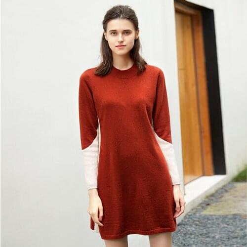 2018 New Round Neck Relaxed Long Cashmere Sweater