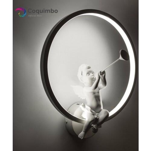 New Arrival European Angel Bird LED Wall Lamp Modern Staircase Aisle LED Background Cafe Bedside Bedroom Living Room Wall Light