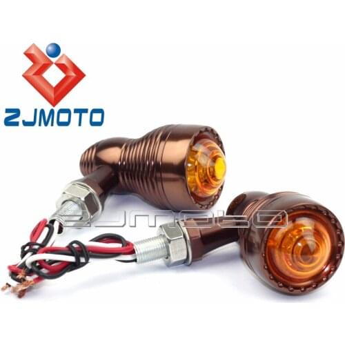 New Universal Motorcycle Turn Signal Indicators Light For Harley Honda Cafe Racer Bobber Chopper 10mm Bolt Turn Blinkers