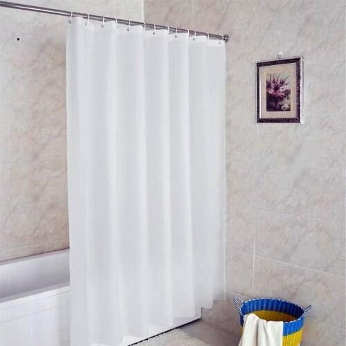 Translucent Shower Curtain White Grey 180*220 PEVA Waterproof Mildew Resistent Bathroom Bathtub Use