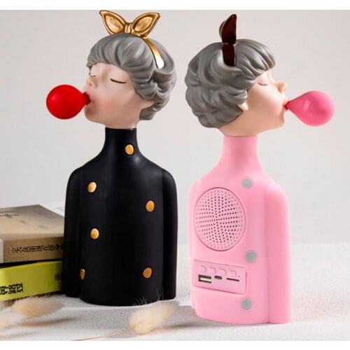 Mini Portable Cartoon Bubble Girl Wireless Bluetooth Speaker Gifts Home Decor Bluetooth Speaker Gifts Home Decor Bluetooth Speak