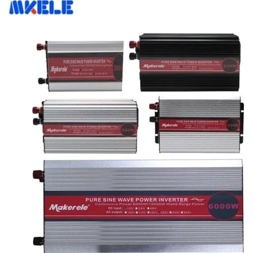 Portable Car Power Inverter Charger Converter Adapter 300W 500W 600W 800W 6000W Off Grid Pure Sine Wave Inverter 12V 220V