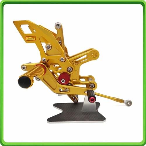 Adjustable Rearsets Rear set footrest foot pegs pedal for Kawasaki Ninja ZX10R ZX-10R 2011 2012 2013 2014 2015 Black