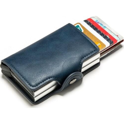 Rfid Blocking Credit Card Holder Men Smart Wallet Aluminum Metal Business Bank Card Case Pocket CreditCard Cardholder