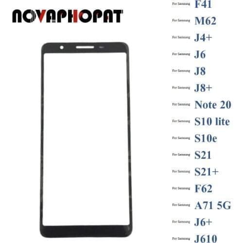 Black Digitizer LCD Sensor Glass Panel For Samsung Galaxy M62 J4 J4+ J6 J6+ J8 J8+ S21+ J610 Plus F62 Touch Screen Glass lens