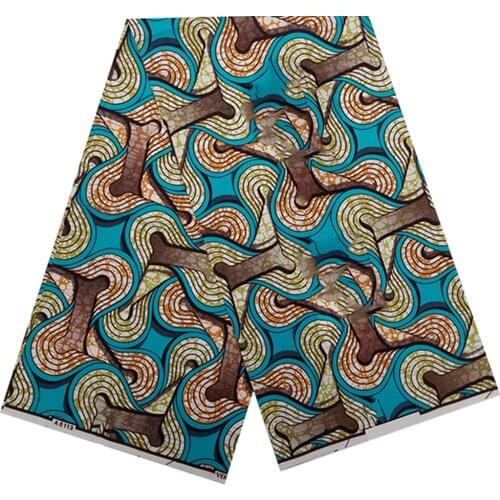 Sewing Material For Clothes Ankara Style African 100%Cotton Real Best Quality Nigerian Wax Dye Printed Fabric 6 Yards S-P 5-54