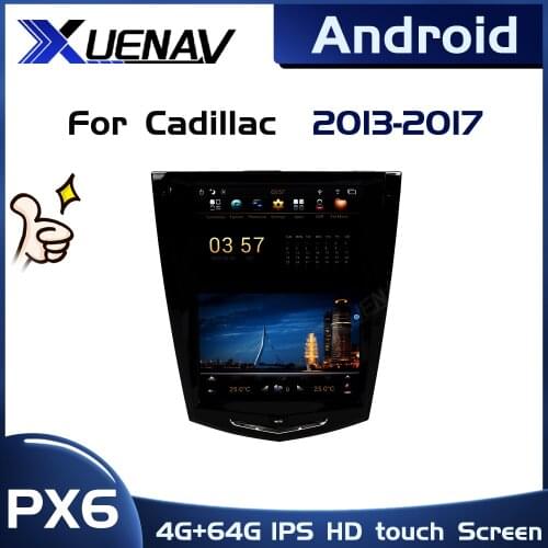 PX6 system Car radio For Cadillac 2013 2014 2015 2016 2017 Vertical Screen Android Navigation DVD GPS Navigation Audio Radio