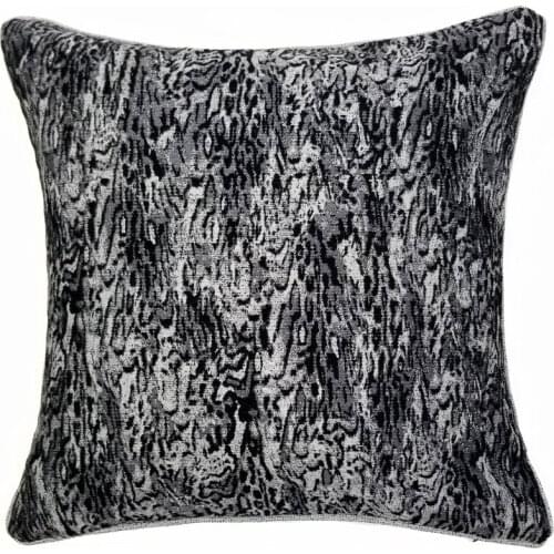 Contemporary Black Geometric Design Woven Jacquard Chair Decorative Pillow Case Gray Sofa Cushion Cover 45x45cm 1pc/lot