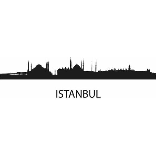 ISTANBUL City Decal Wall Sticker Vinyl Stickers Decor Mural Art Living Room Home Decoration Landmark Skyline Wall Decal