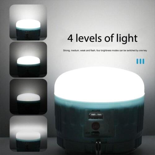 HOT LED Camping Light USB Portable Lighting Phone Charge Solar Camping Lantern Rechargeable Lamp Waterproof Outdoor Fishing Lamp