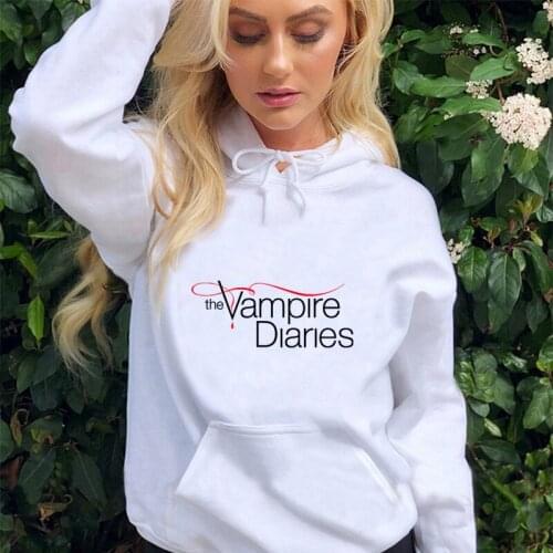 The Vampire Diaries Sexy Girls Hoodies Men Women Oversized Sweatshirts Streetwear Harajuku Tracksuit Fashion Tops Unisex Clothes