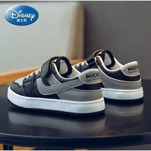 Disney childrens shoes cartoon Mickey boy casual shoes spring and autumn new soft bottom breathable girl white sneakers