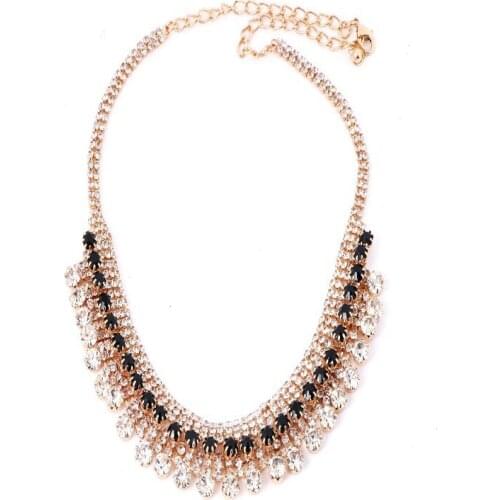 YFJEWE Womens Rhinestone Multilayer Collar Necklace Pendant Necklace Suitable for wedding and party these occasions #N094