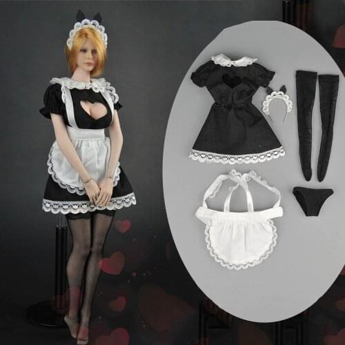 ZYTOYS 1/6 Scale Cosplay Costume Sexy Female Maid Clothes ZY5016 for 12 Inches Action Figures Body Model