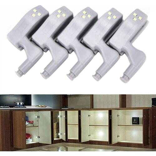 1/10Pcs LED Hinge Light Smart Sensor Cabinet Cupboard Wardrobe Lamp Cabinet Night Light For Closet Stairs Kitchen