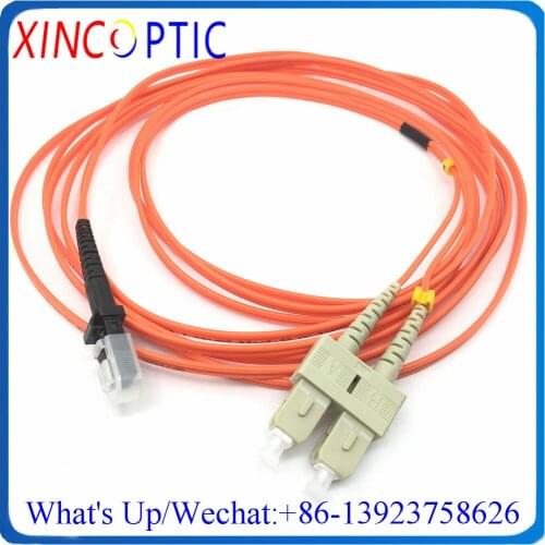 20M SC-MTRJ Duplex MM Multimode 50um 62.5um OM1 OM2 MTRJ To SC/UPC 1.8mm PVC Dual Fiber Optical Patch Cord/Leads Jumper Cable